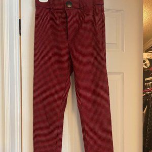 Zara red and black checkered pants